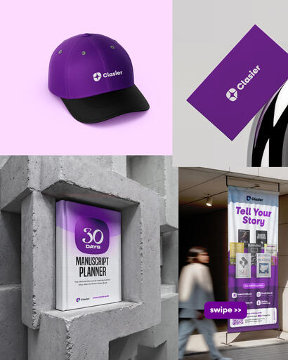 Clasier Rebrand & Campaign: Merch & Collateral Mockups
